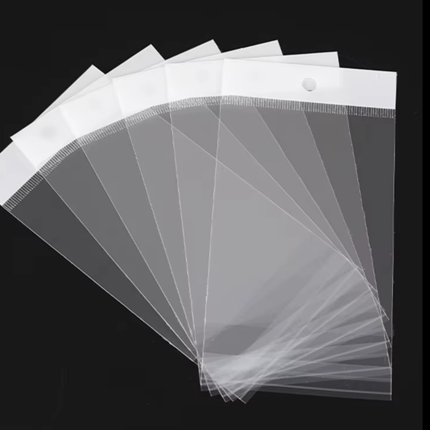 Askılı Bantlı Jelatin Torba Poşet 9x30 cm - Şeffaf Aksesuar ve Bijuteri Poşeti